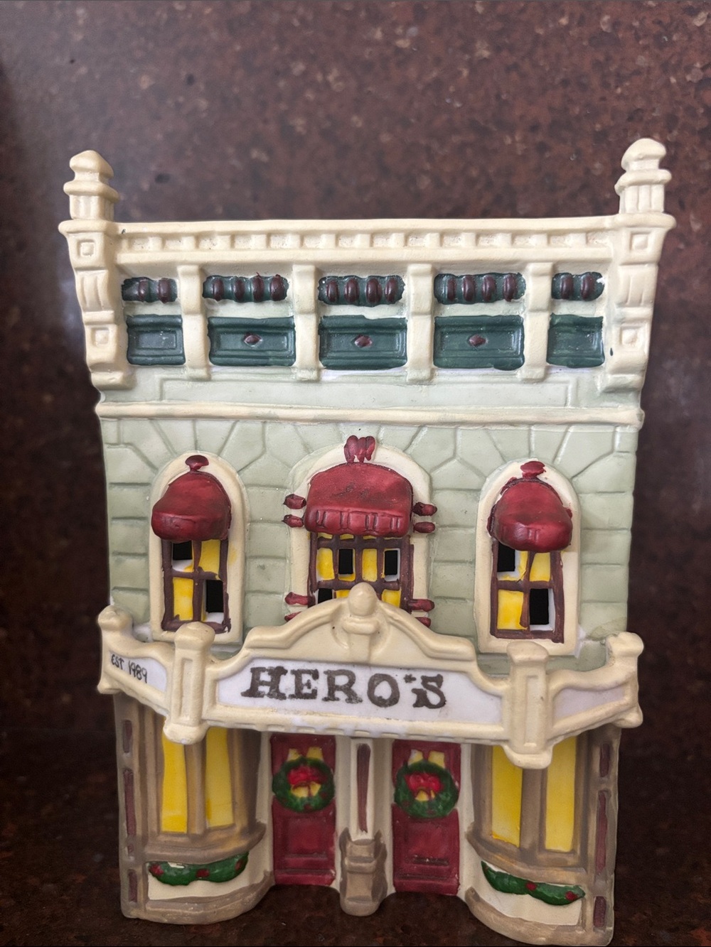 1995 Dickens Village Ceramic Hero's Building